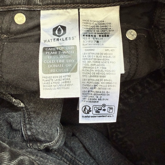 Levi's Low Loose Jeans Black - Picture 3 of 5